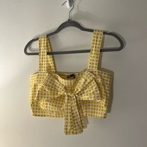 Zara Yellow Crop Blouse